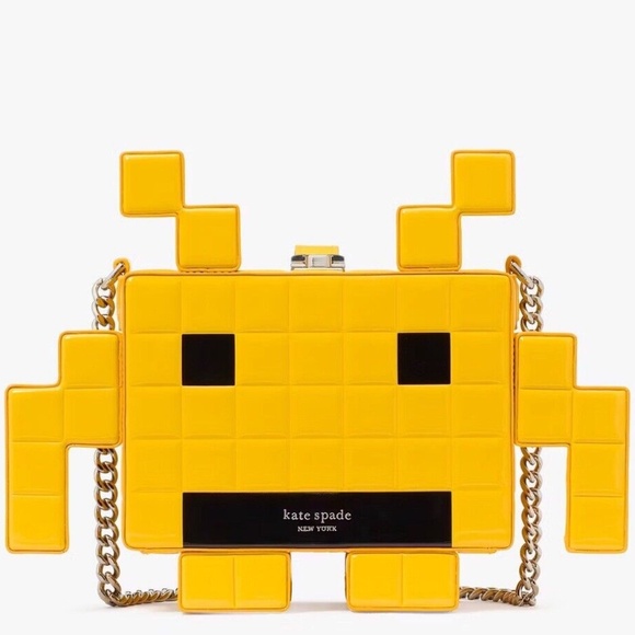 NWT! Kate Spade x Space Invaders Patent 3D Alien Crossbody Novelty Bag Purse - Picture 1 of 6